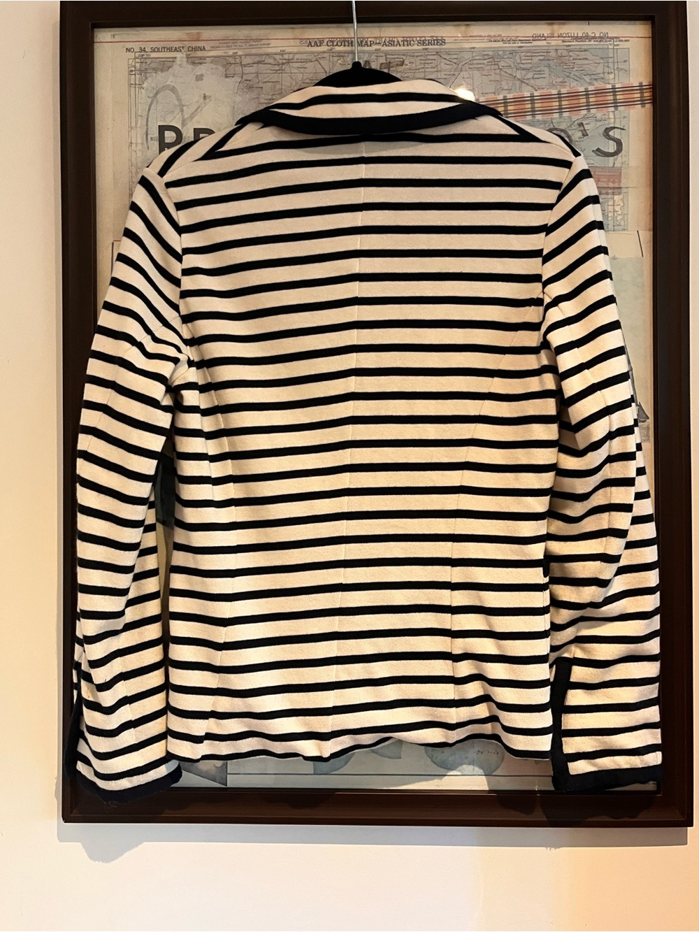 St. James France Classic Black White Striped Cotton Nautical Jacket - Picture 3 of 9